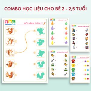Combo Trọn Bộ Học Liệu Cho Bé 2 - 2,5 Tuổi