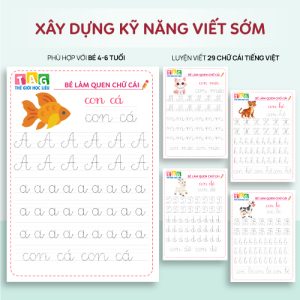 Học Liệu Tập Viết Chữ Cái Tiếng Việt Rèn Chữ Đẹp Phát Triển Kỹ Năng Viết Cho Trẻ Mầm Non