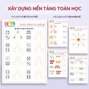 Học Liệu Toán Tách – Gộp Cho Bé 3–6 Tuổi – Hiểu Bản Chất Của Phép Cộng & Phép Trừ